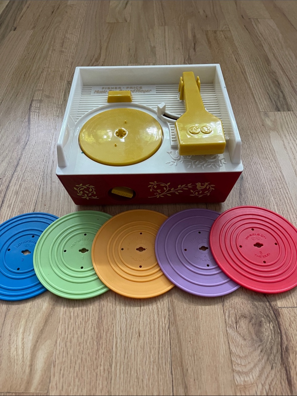 Fisher Price Music Box Record Player with Five Records